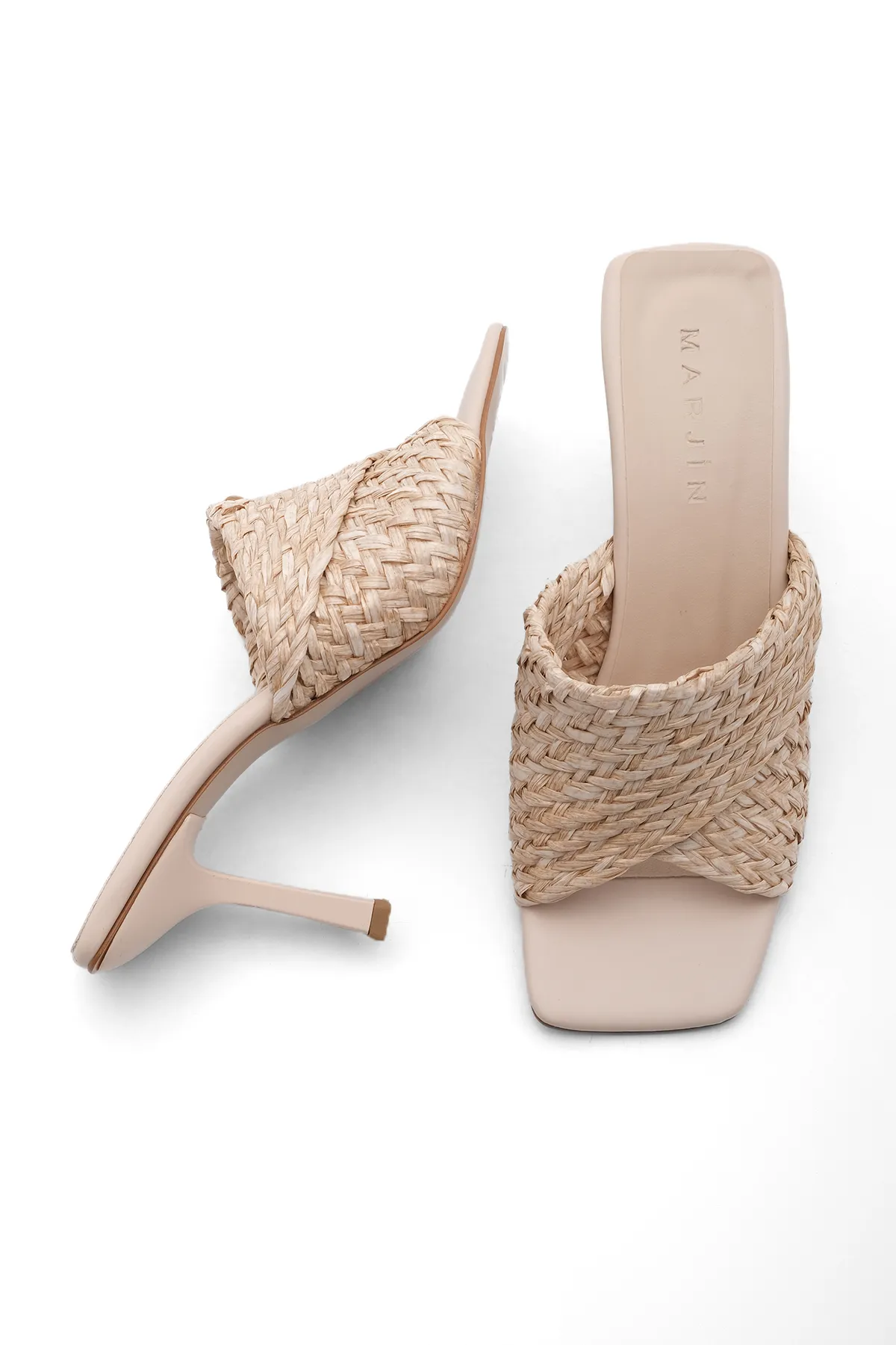 Marjin  Pantolette - Beige - Pfennigabsatz/Stiletto