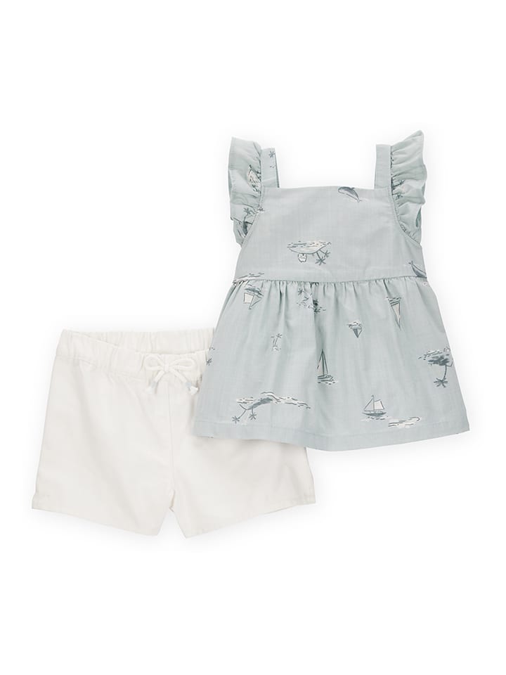 carter's 2tlg. Outfit in Hellblau/ Weiß günstig kaufen