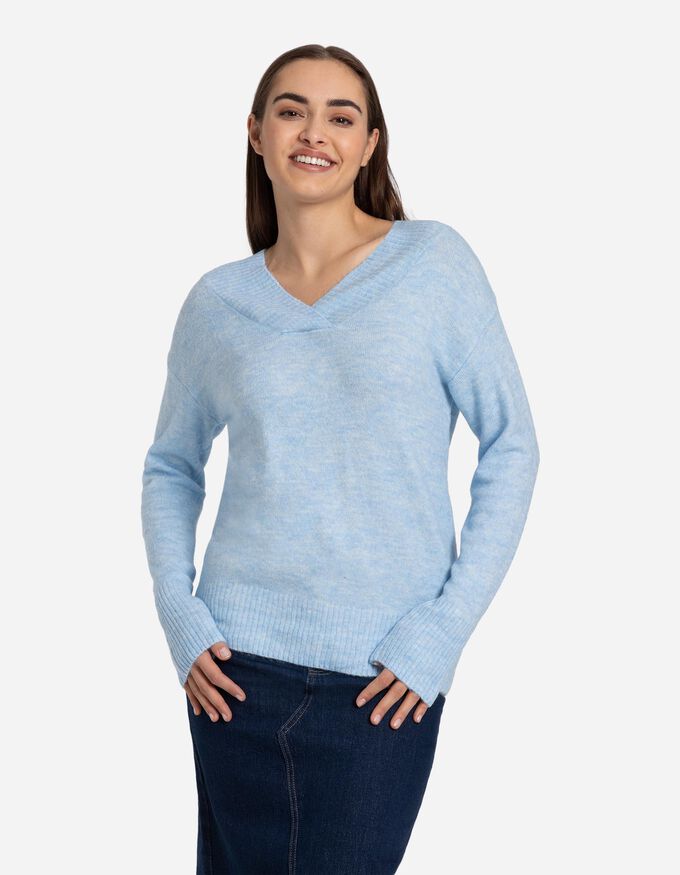 Strickpullover - V-Ausschnitt