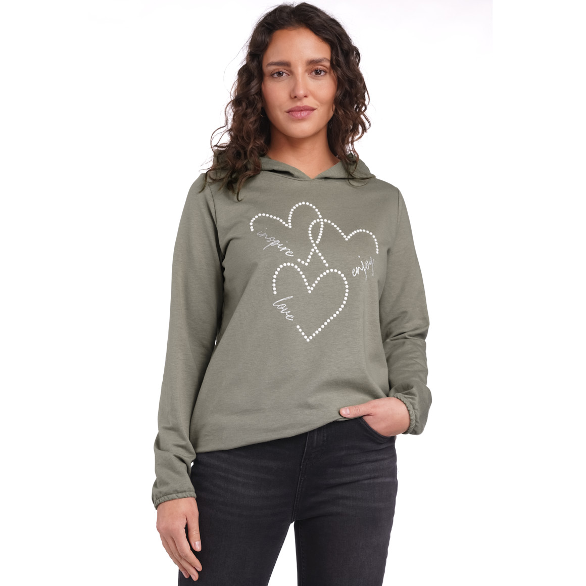 Damen Langarmshirt mit Kapuze