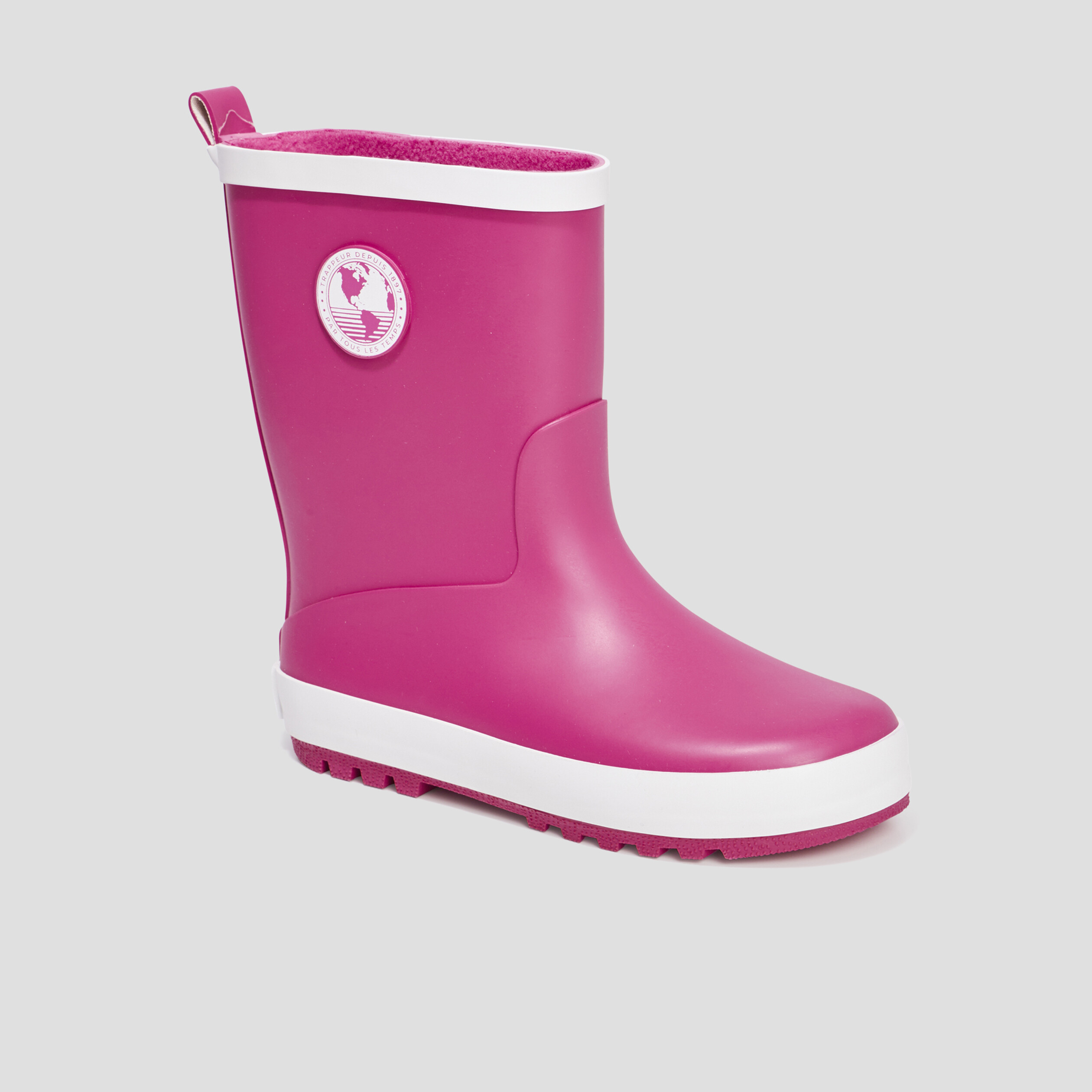 Bottes de pluie Trappeur rose fille | La Halle