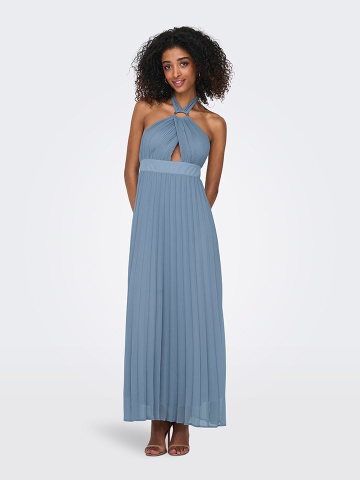 ONLY Plisseekleid in Hellblau günstig kaufen