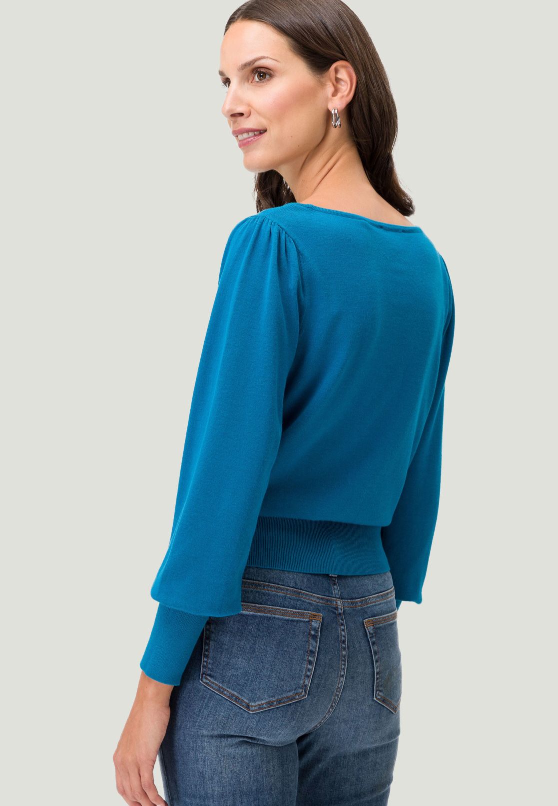 Strickpullover mit Rundhals