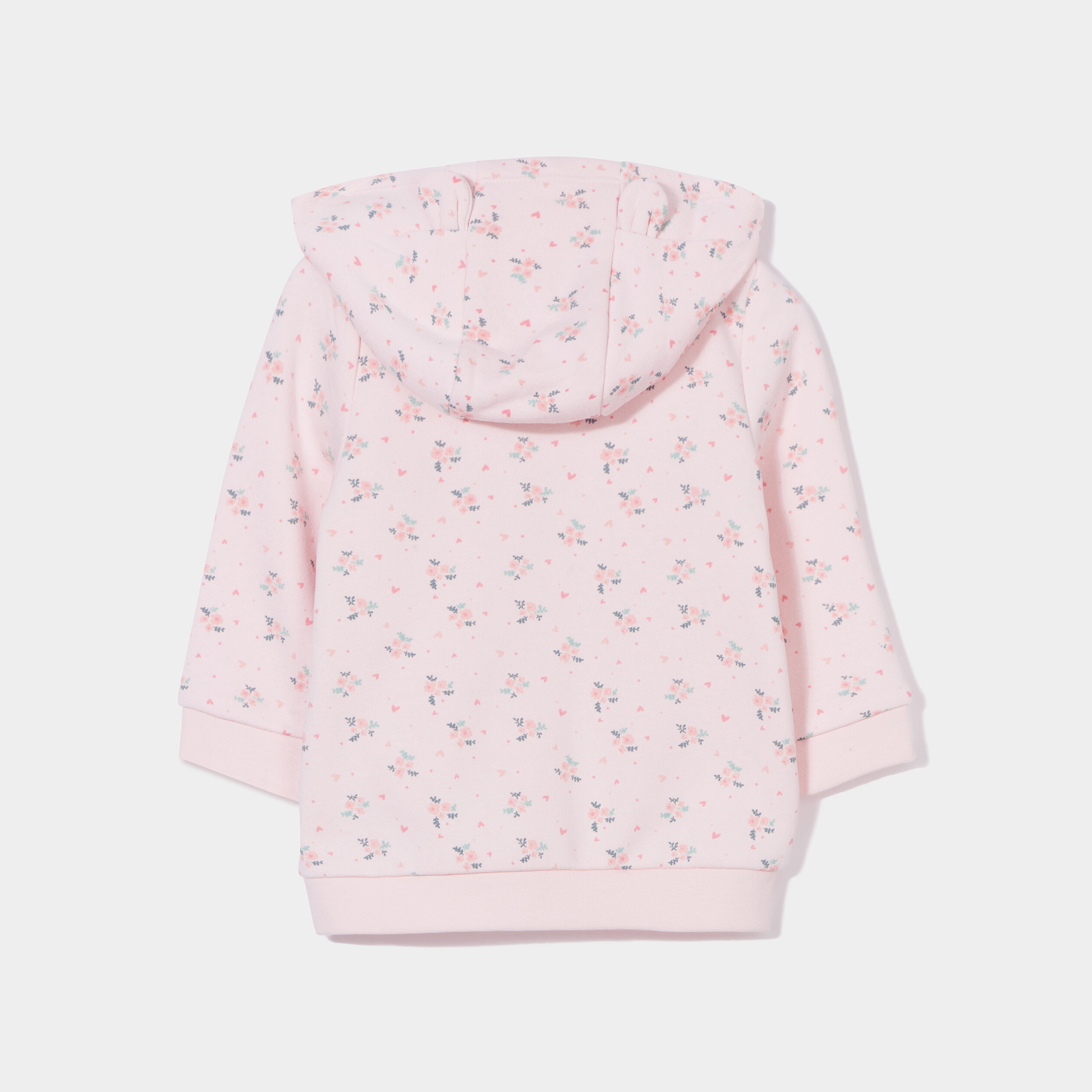 Sweat à capuche zippé Kimbaloo rose clair bébé fille | La Halle