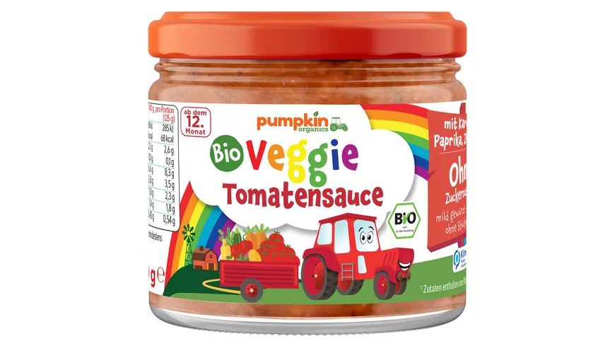 pumpkin organics Bio Veggie Tomaten Sauce 250 g