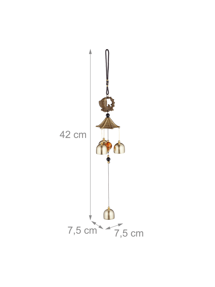 relaxdays 2 x Windspiel in Gold/ Schwarz günstig kaufen onesize