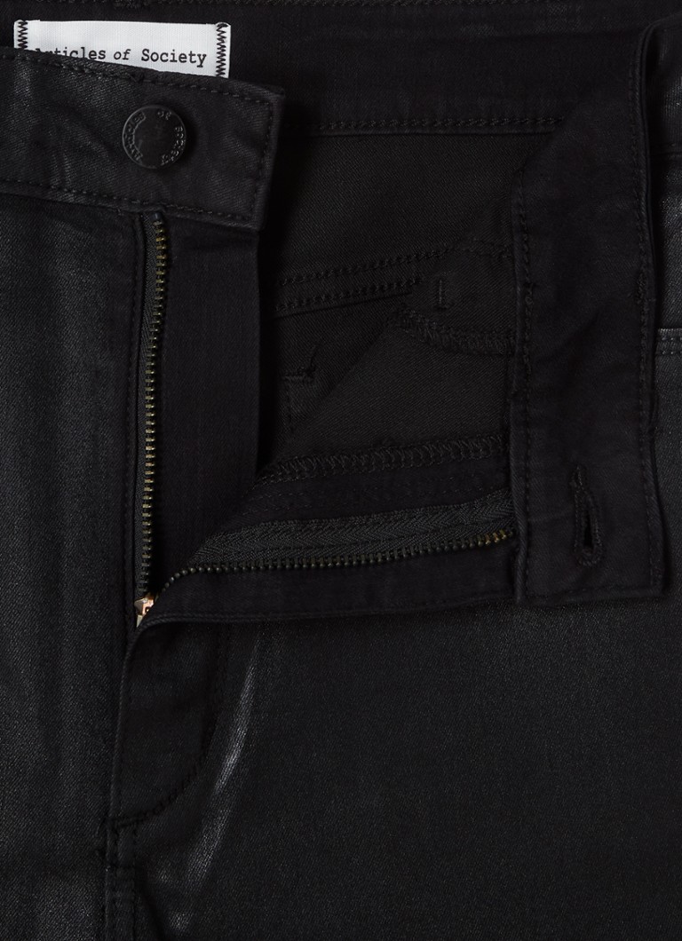 Articles Of Society Hilary High-Waist-Skinny-Fit-Cropped-Hose aus Kunstleder