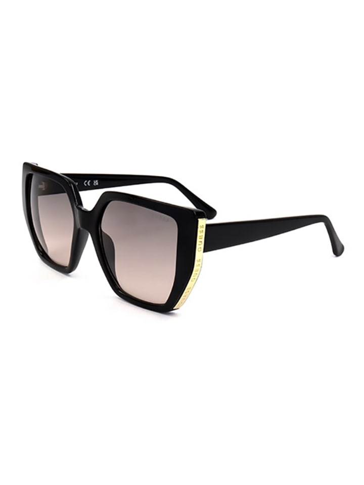 Guess Damen-Sonnenbrille in Schwarz/ Hellbraun günstig kaufen 54
