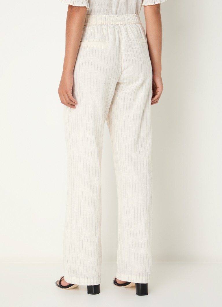 Pantaloni Neo Noir Astra a vita alta e gamba dritta con stampa a righe