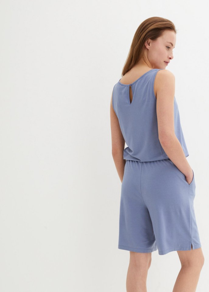 Kurzer Jumpsuit mit Viskose