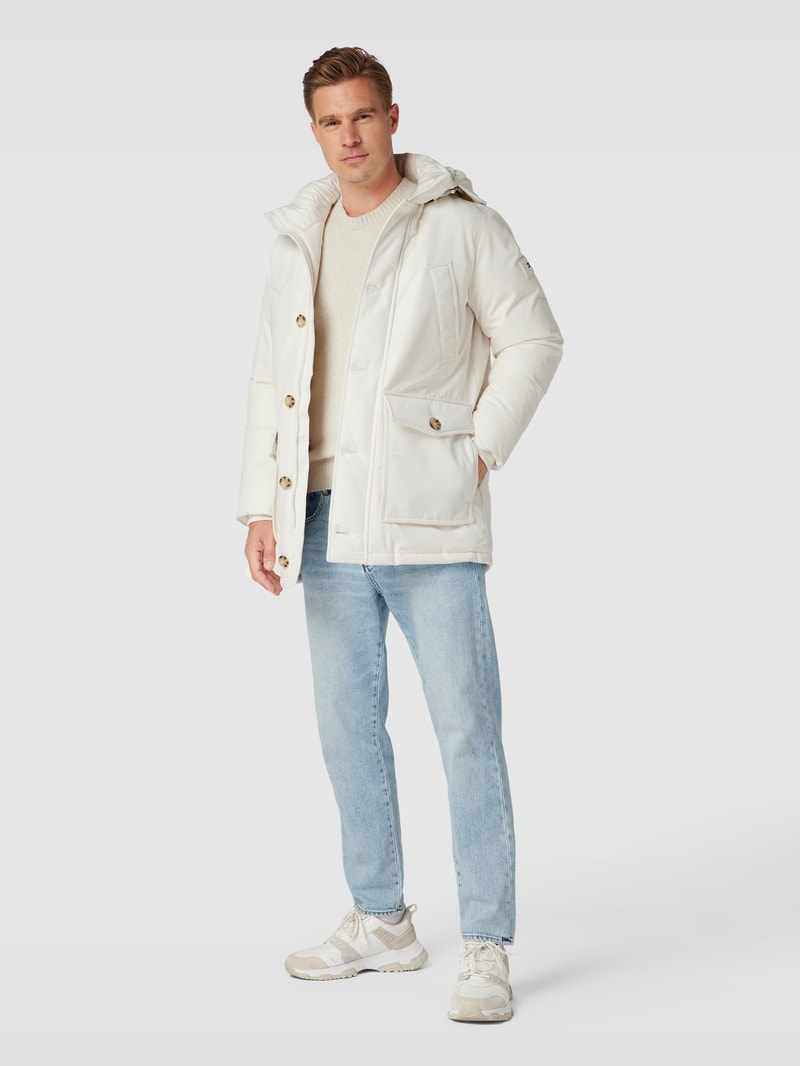 Parka mit abnehmbarer Kapuze Modell 'ROCKIE' in offwhite