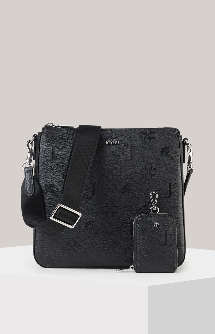 Schultertasche Decoro Stampa Jasmina in Schwarz