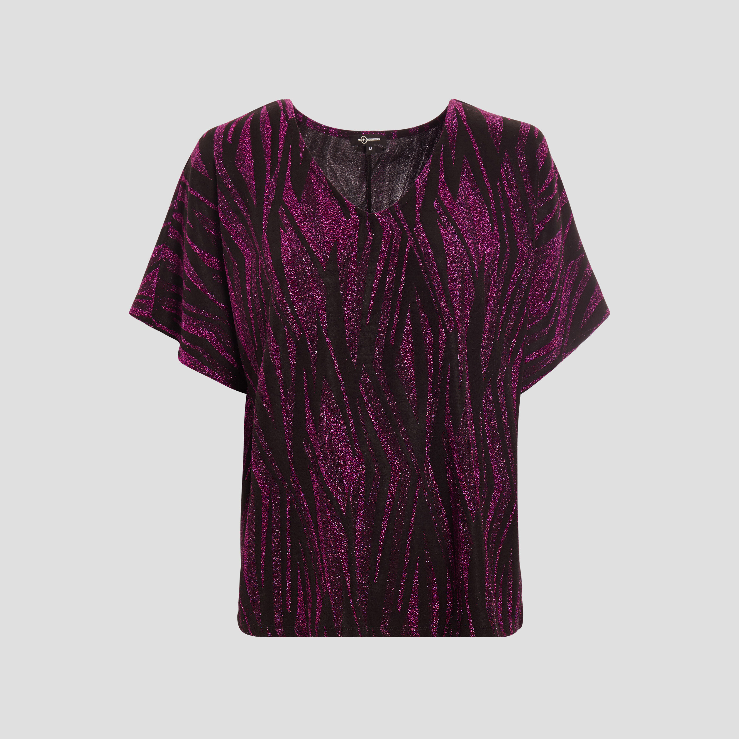 T-shirt de soirée manches courtes violet femme | La Halle