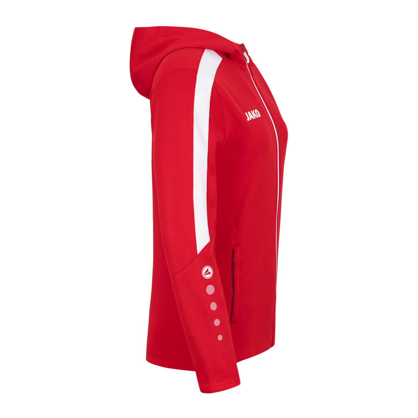 JAKO Power Kapuzenjacke Damen Rot Weiss F100