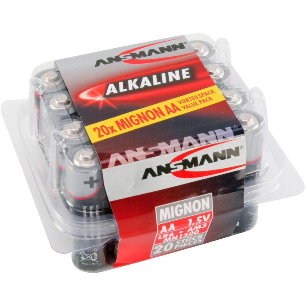 Ansmann Batterie Alkaline Mignon AA 20 Stück