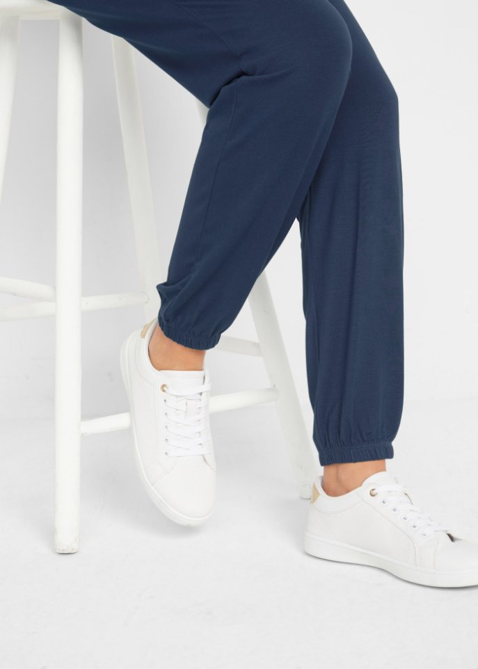 Leichte Jersey-Hose mit Bequembund und Gummizugsaum