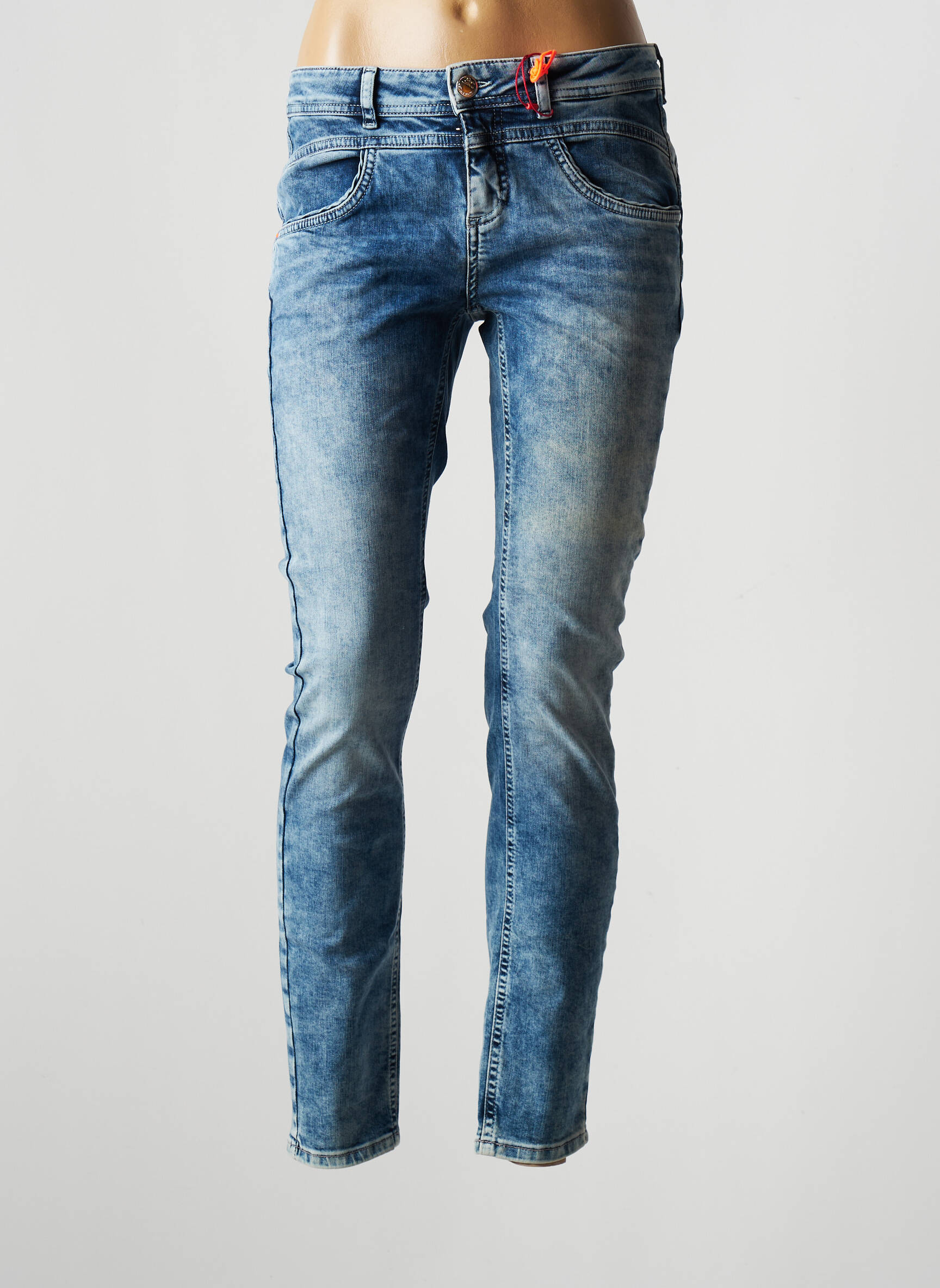 Street One Jeans Coupe Slim Femme couleur bleu