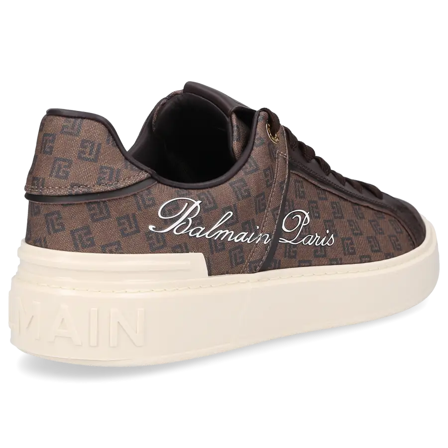 Balmain - Sneaker low B-COURT Kalbsleder Kunststoff - braun