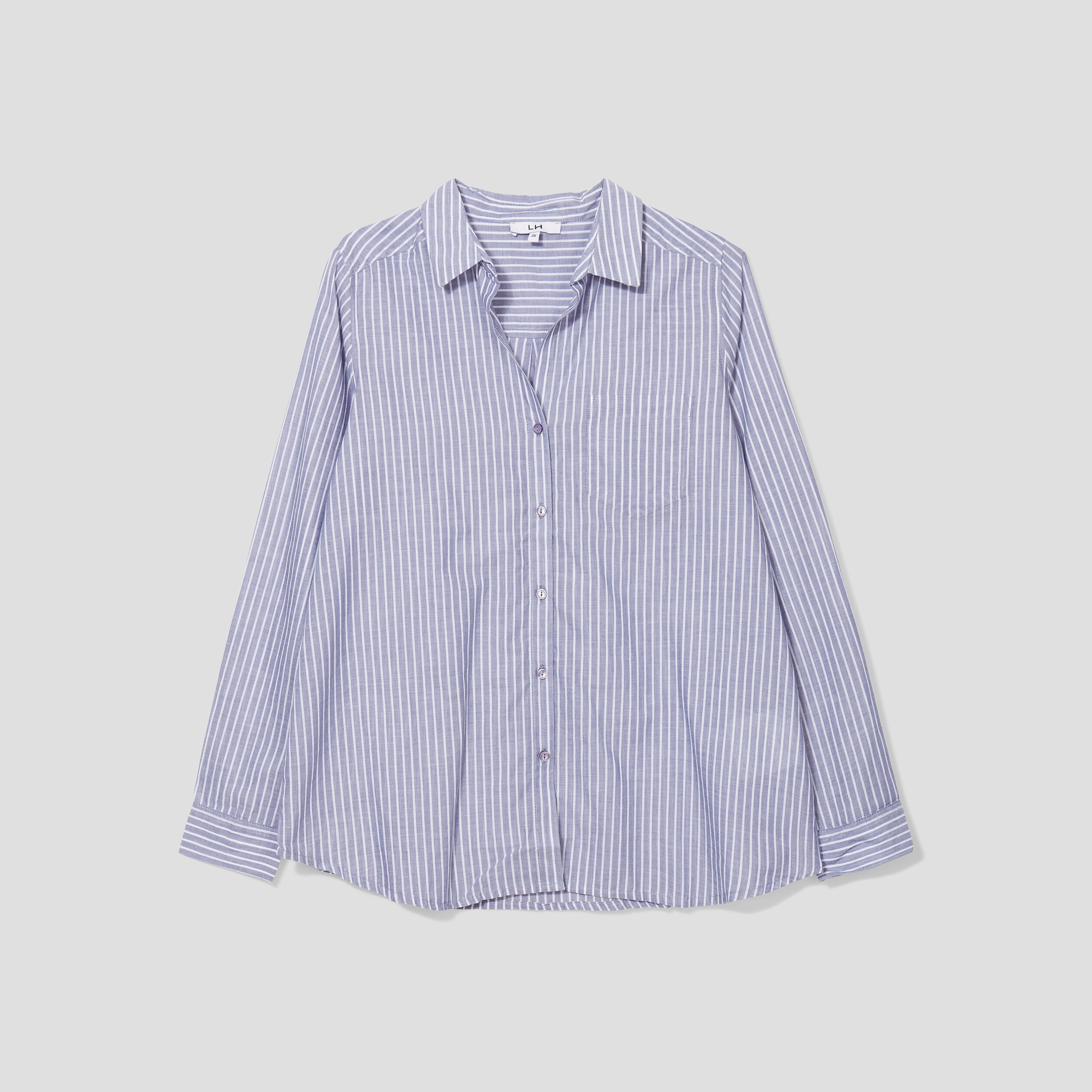 Chemise manches retroussables bleu femme | La Halle