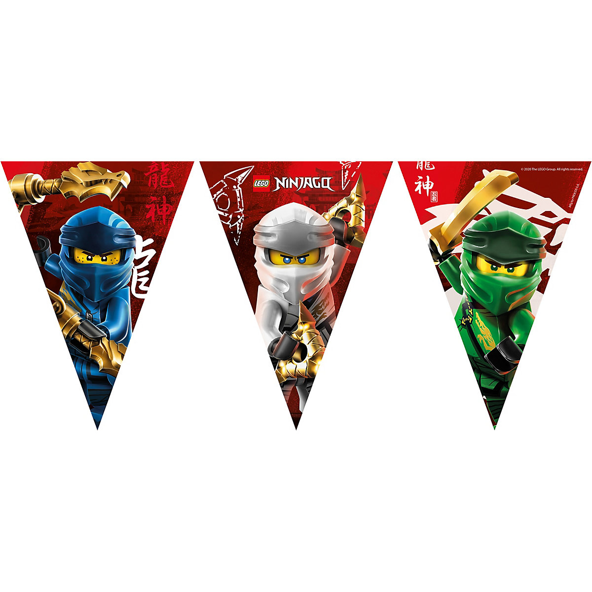 Girlande Wimpelkette LEGO® NINJAGO®, 2,3 m
