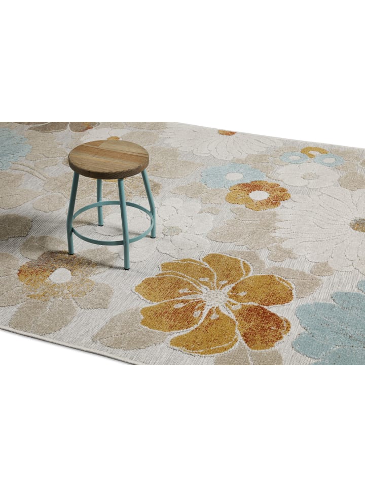 Wecon Home Läufer Beach Flower in beige, hellblau, gelb günstig kaufen