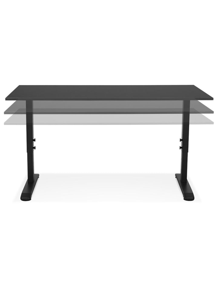 KADIMA DESIGN Schreibtisch höhenverstellbar 160x80 cm, ergonomisch Computertisch in Schwarz günstig kaufen