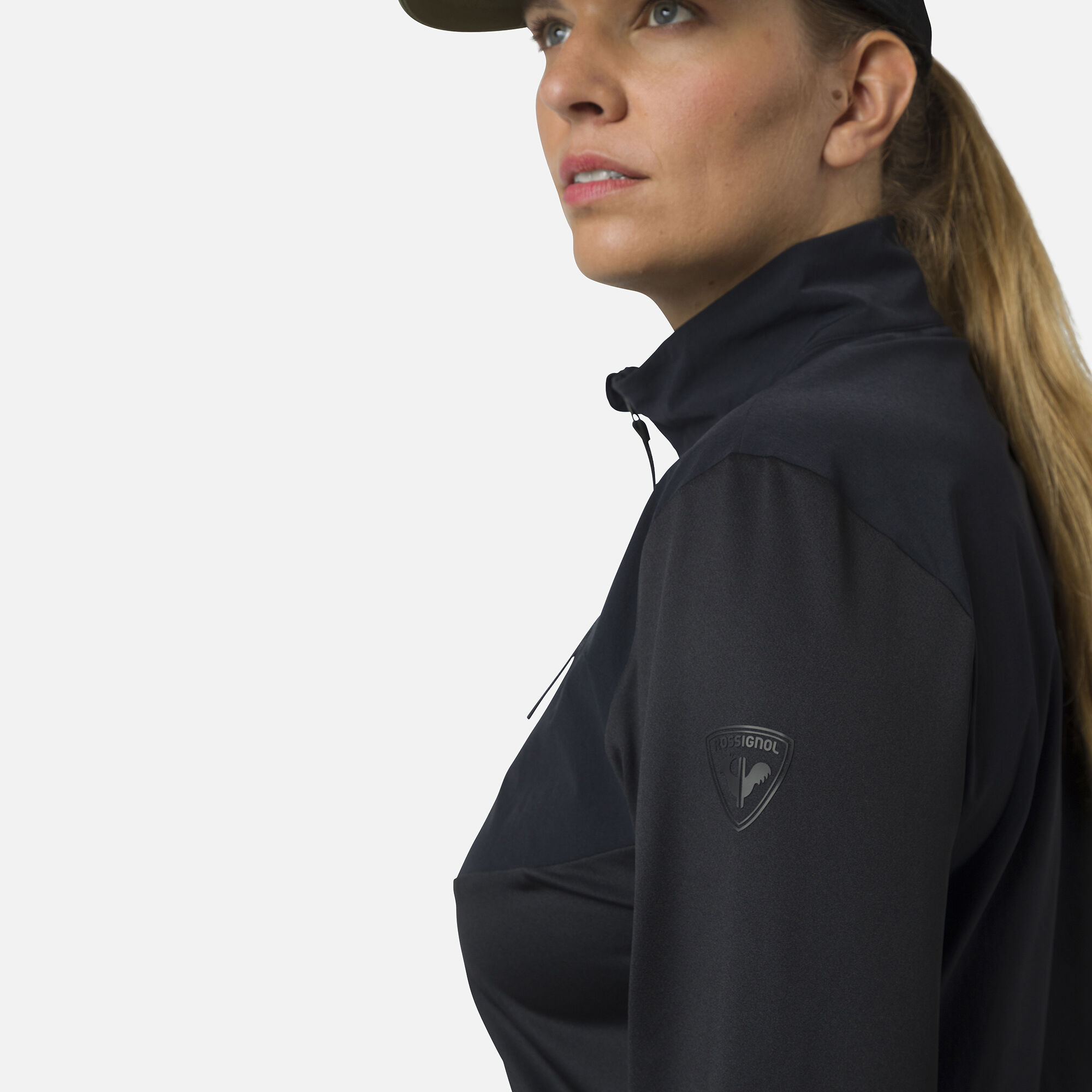 Couche intermédiaire semi-zippé femme