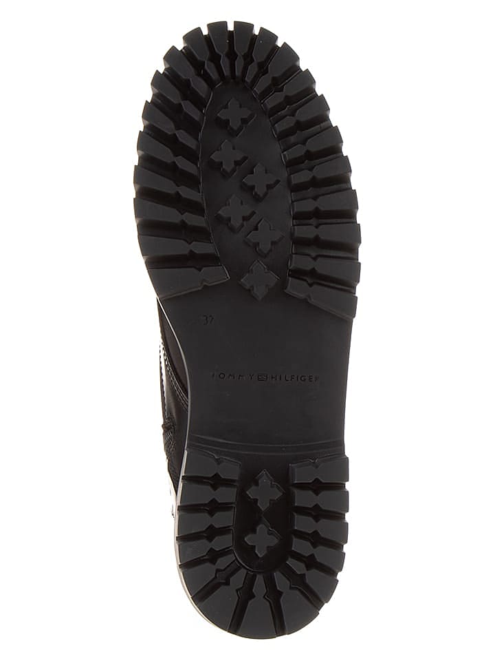 Tommy Hilfiger Shoes Leder-Boots in Schwarz günstig kaufen 37
