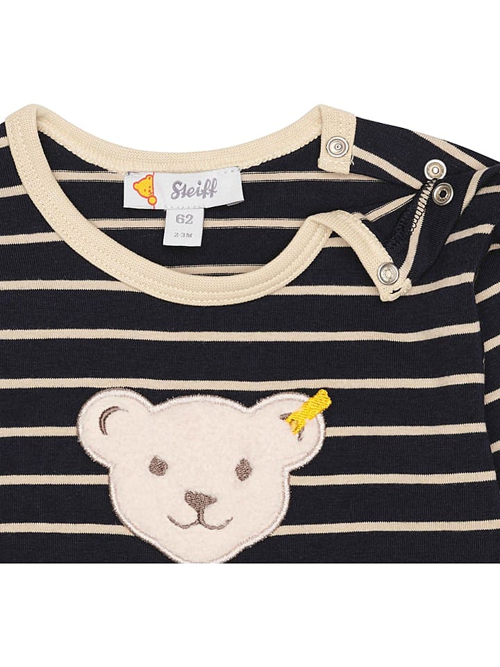 Steiff Longsleeve in Schwarz/ Beige günstig kaufen 62