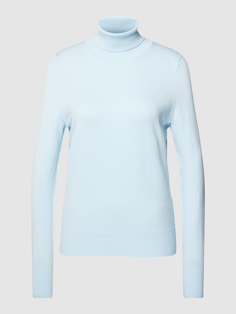 Longsleeve mit Rollkragen in hellblau