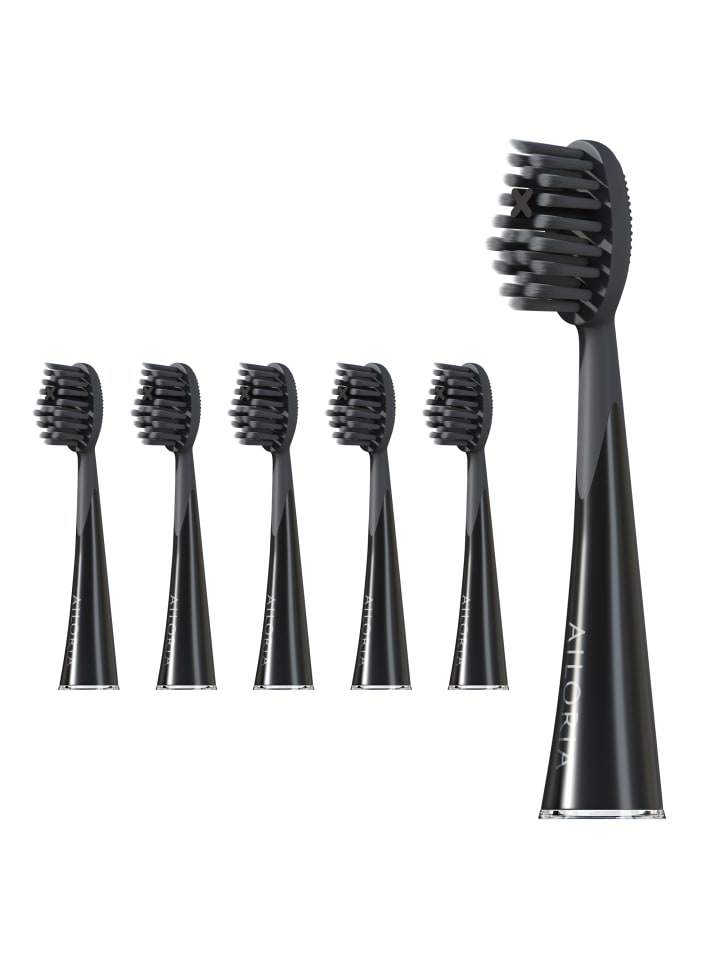 Ailoria SHINE BRIGHT Charcoal Ersatzbürstenköpfe 6er Set in schwarz günstig kaufen onesize