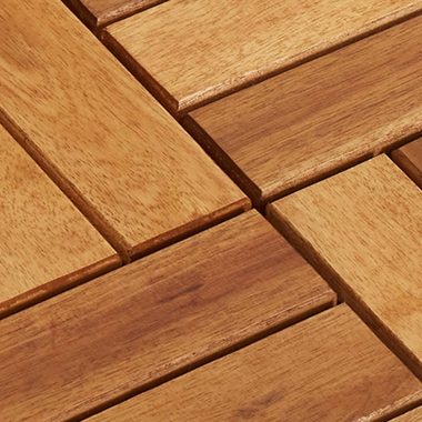 Teppichboden 10 x Fliese aus Akazienholz 30 x 30 cm, vidaXL, Höhe: 240 mm
