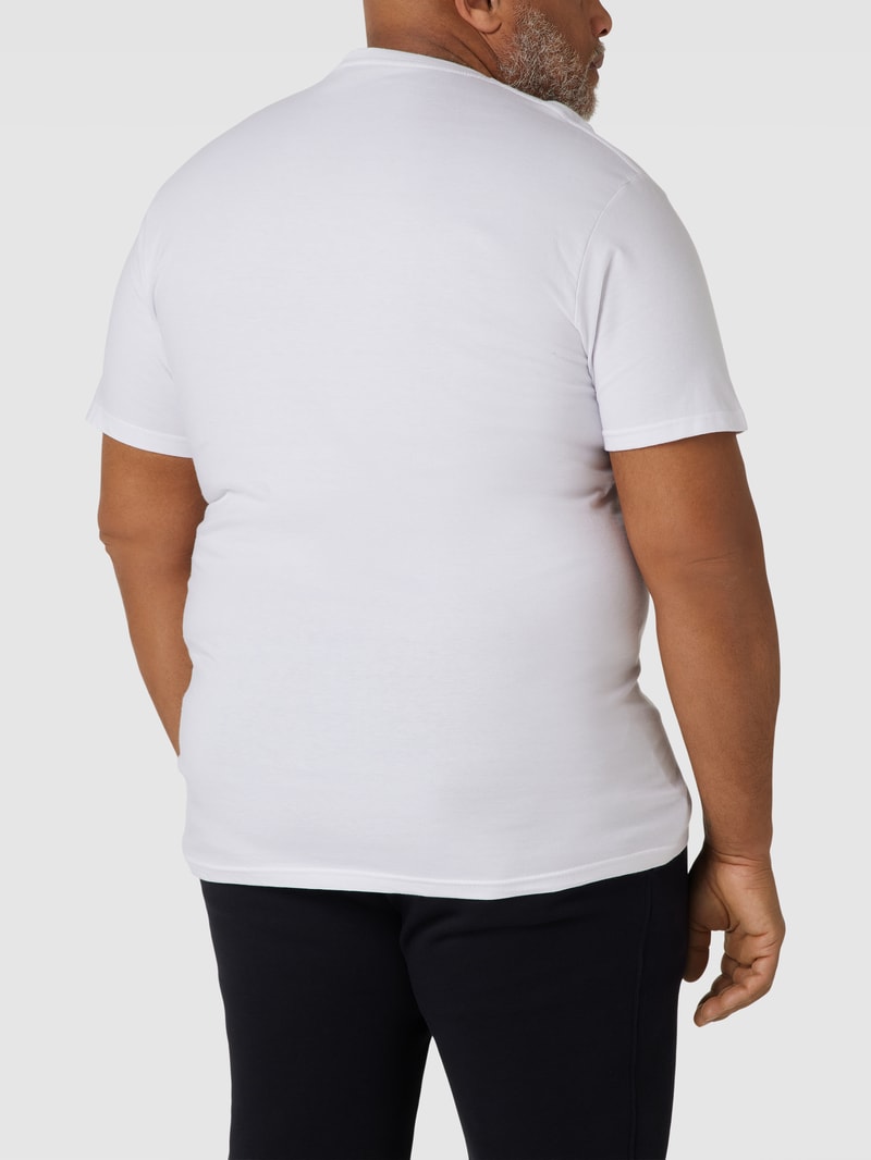 PLUS SIZE T-Shirt mit Rundhalsausschnitt Modell 'MAVERICK' in weiß