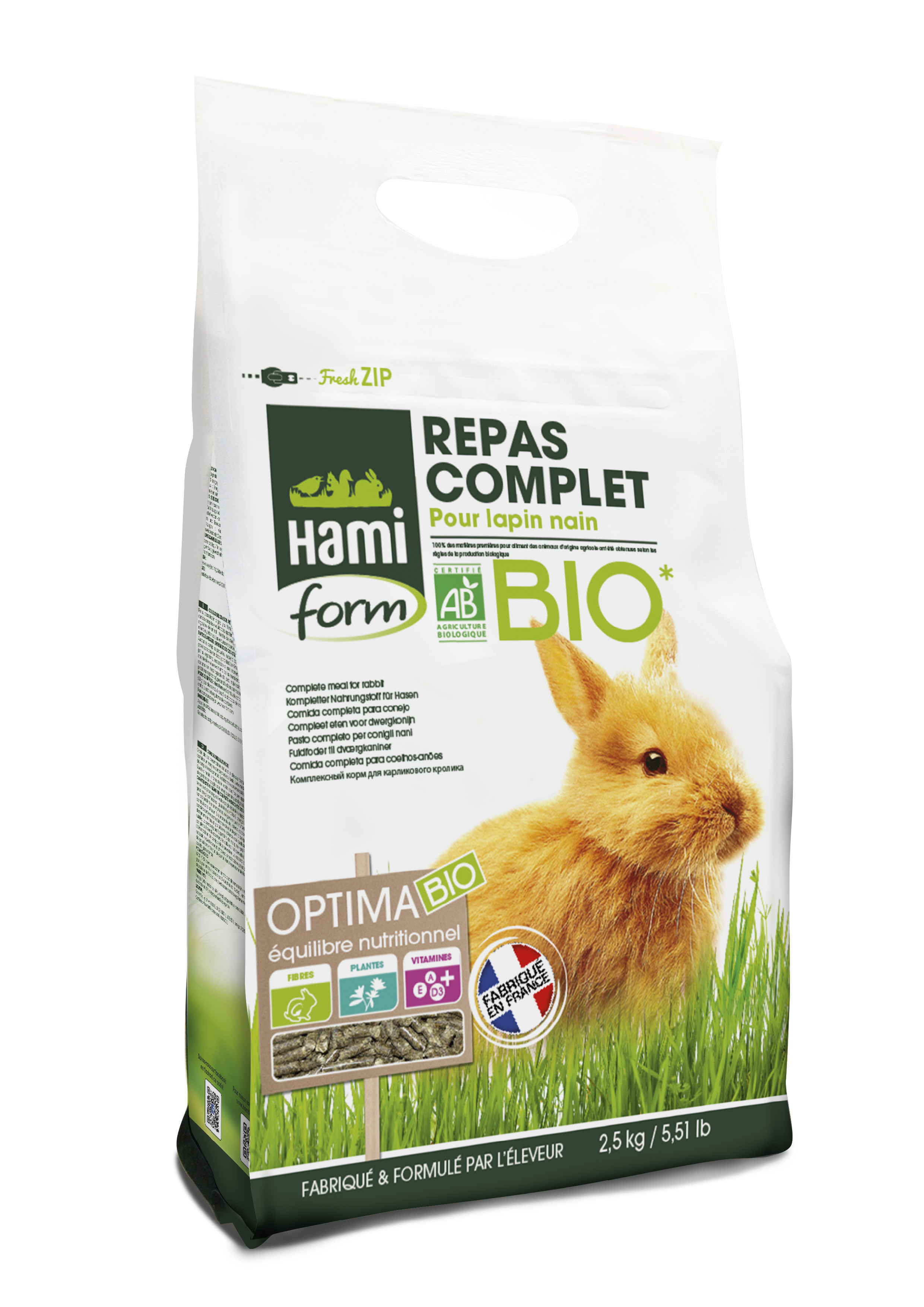 Hamiform Hauptfutter Hamiform Hami Form Premium Optima+ BIO – Komplettmahlzeit für Kaninchen 2,5kg