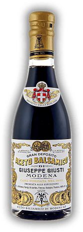 Giuseppe Giusti Aceto Balsamico 'Giusti Riserva' - weißes Etikett Giuseppe Giusti Aceto Balsamico 'Giusti Riserva' - weißes Etikett Balsamessig Riserva, ca. 8 Jahre alt. 0,25	 Liter