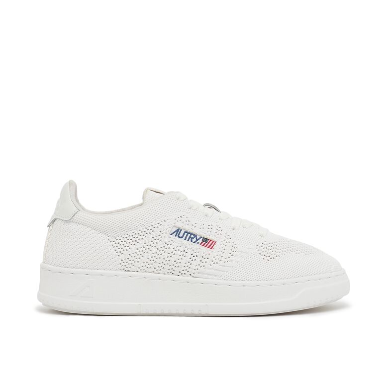 Autry Wmns Medalist Easeknit Knit/Leat all white