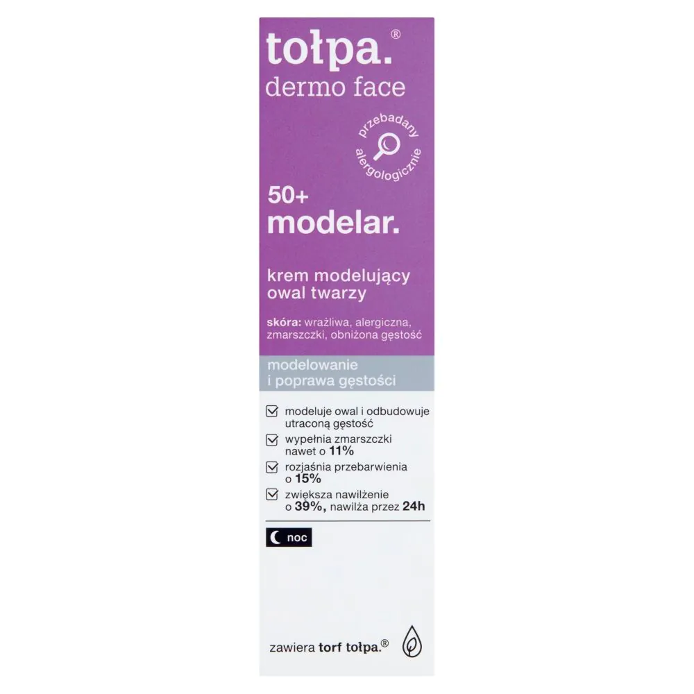 Tołpa Modelar 50+ noćna krema za modeliranje ovalnog dijela lica