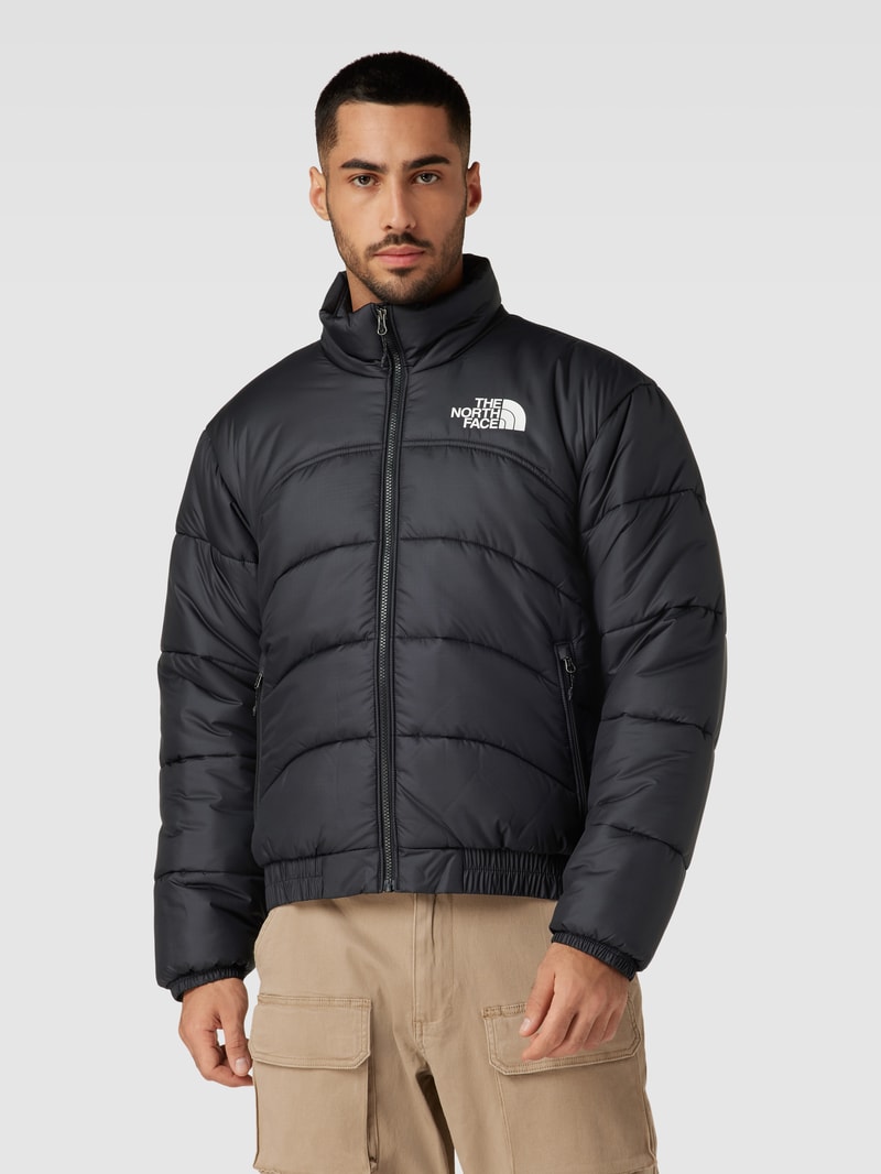 Steppjacke mit Reißverschlusstaschen in schwarz