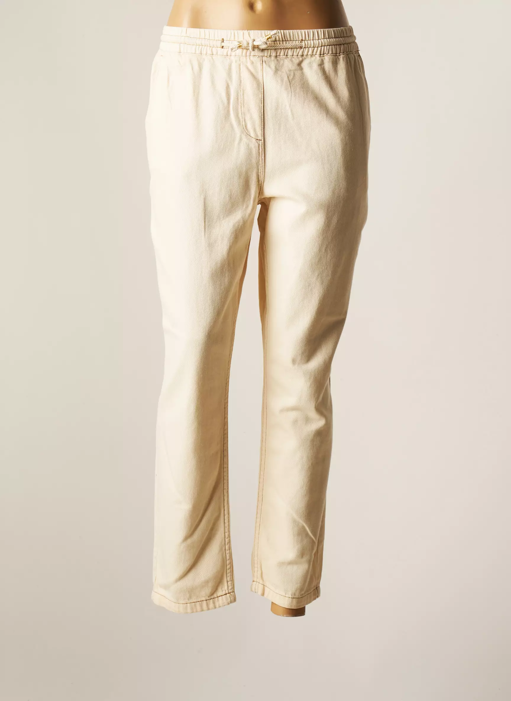C Est Beau La Vie Pantalons Chino Femme couleur beige