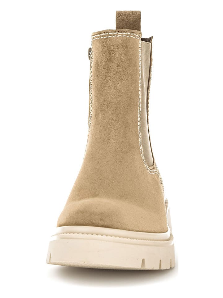 Gabor Leder-Chelsea-Boots in Khaki günstig kaufen