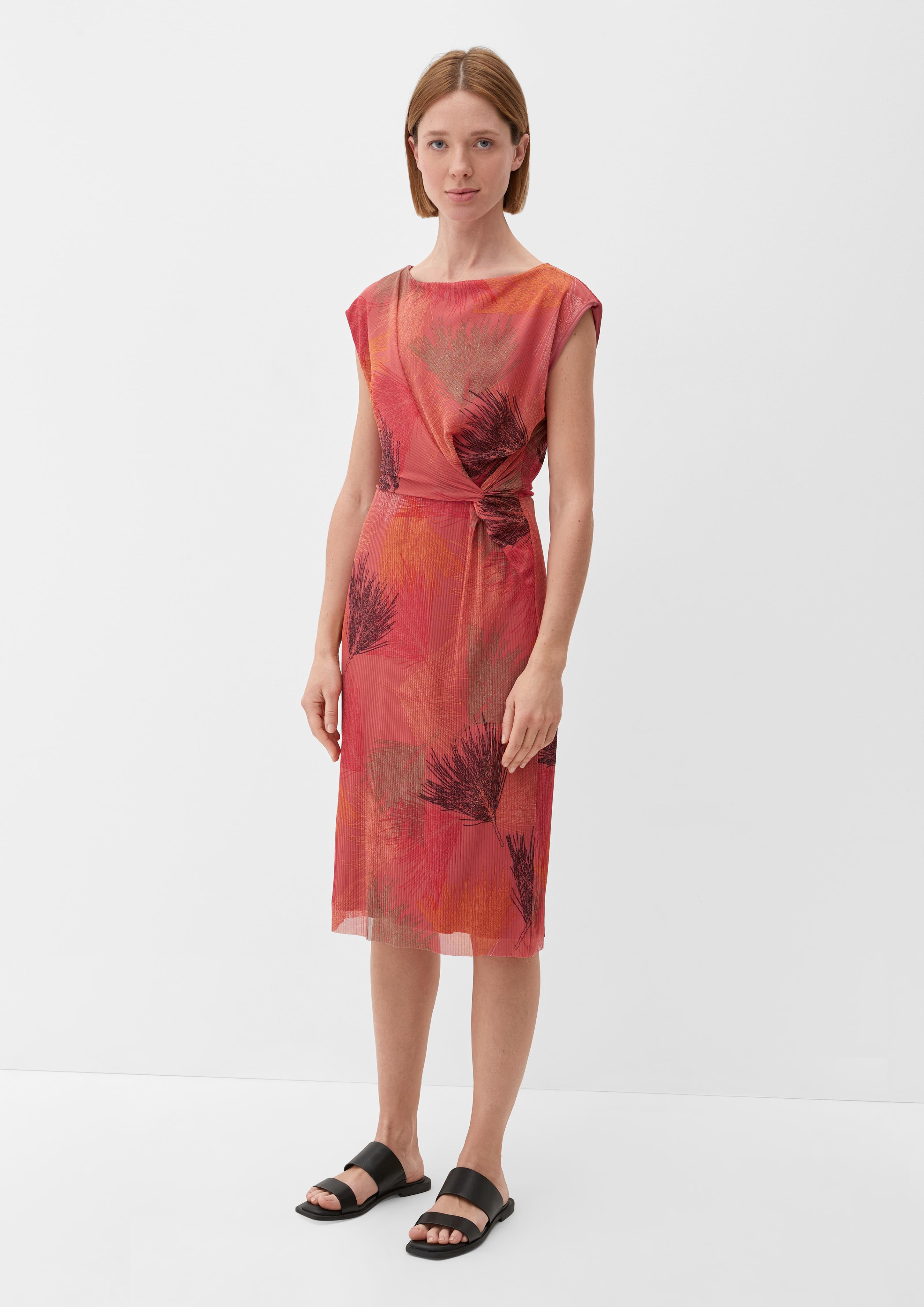 Mesh-Kleid mit Plisseefalten  2132481-20A0