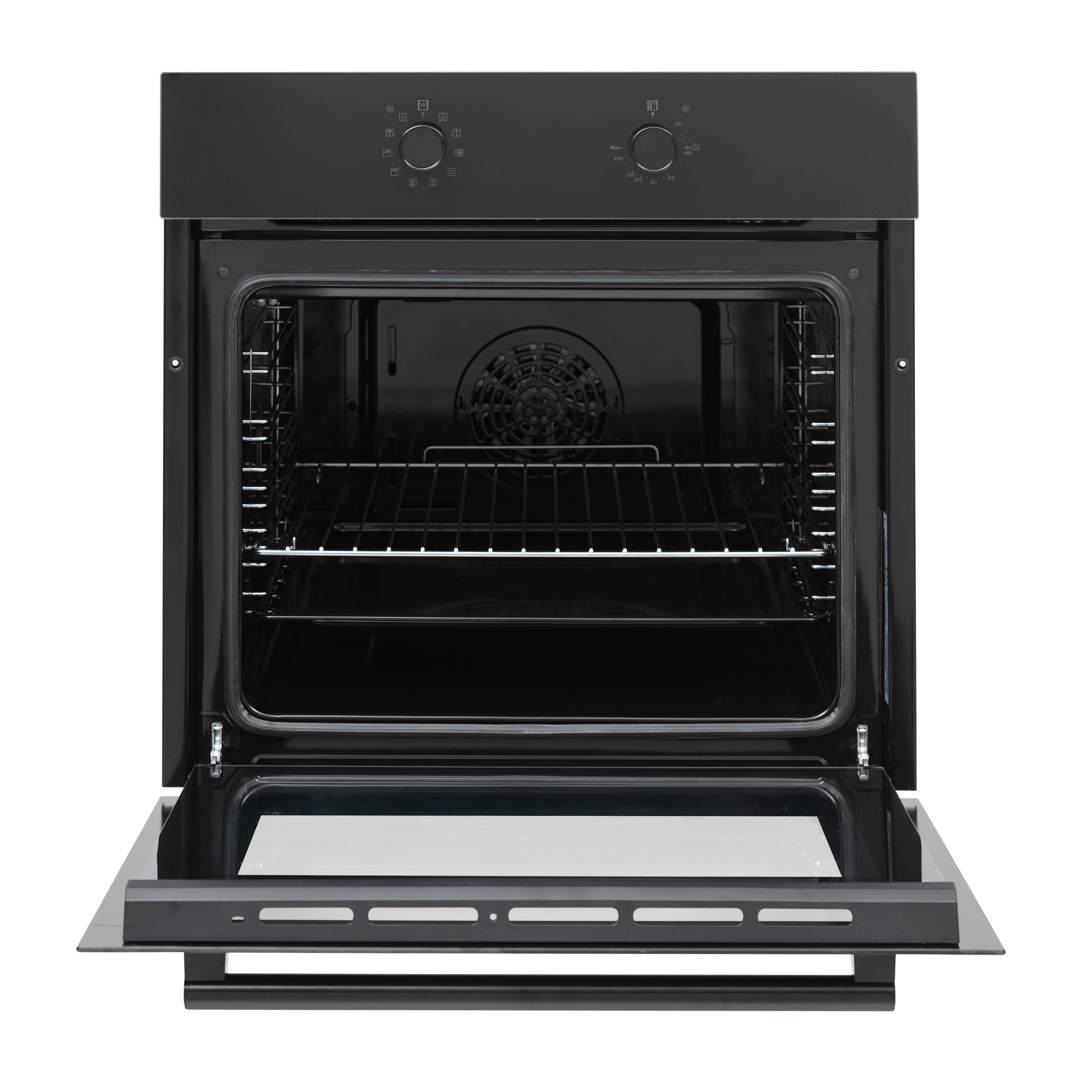 Telefunken Einbaubackofen ECB65A-B, VapClean, 65 Liter, 10 Funktionen, Autark, Dampfreinigung, 60 cm, Edelstahl