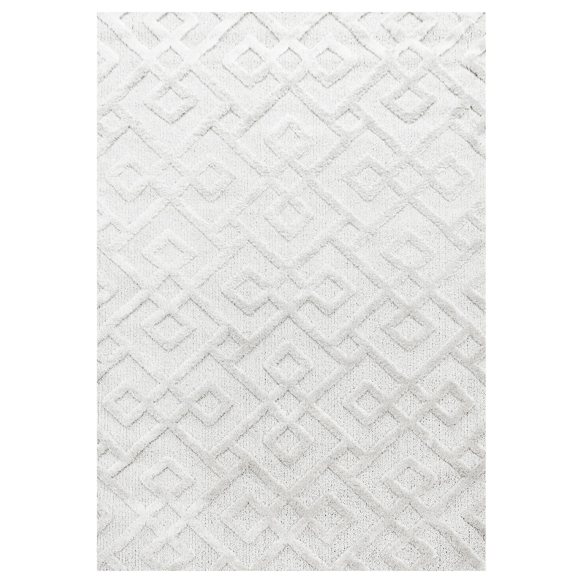 Hochflor-Teppich Geometrisch Design, Carpetsale24, Läufer, Höhe: 20 mm, Teppich Wohnzimmer Boho Design 3D Optik Skandinavische Stil