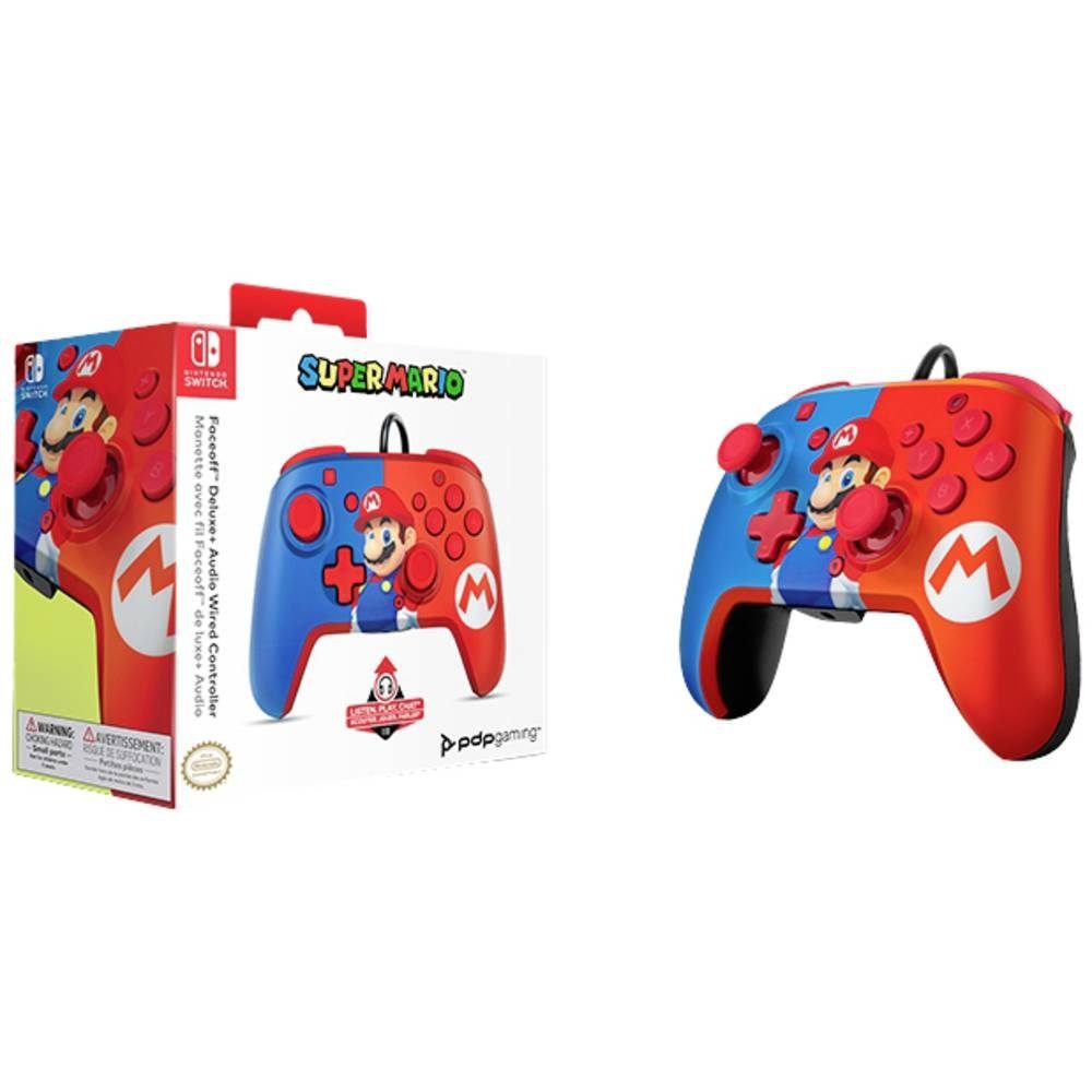 pdp Controller Faceoff Deluxe+Audio Mario Switch Smart-Home-Steuerelement