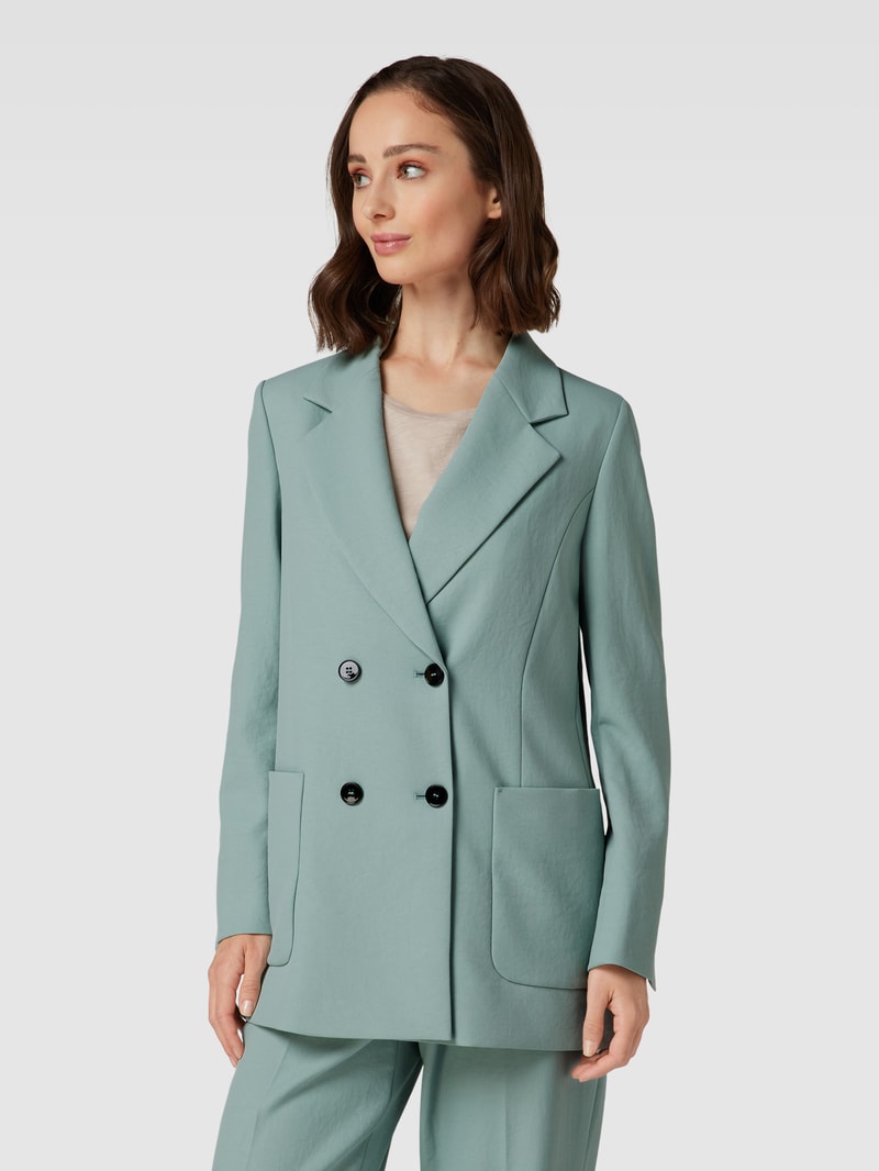 Blazer mit Knopfverschluss in petrol
