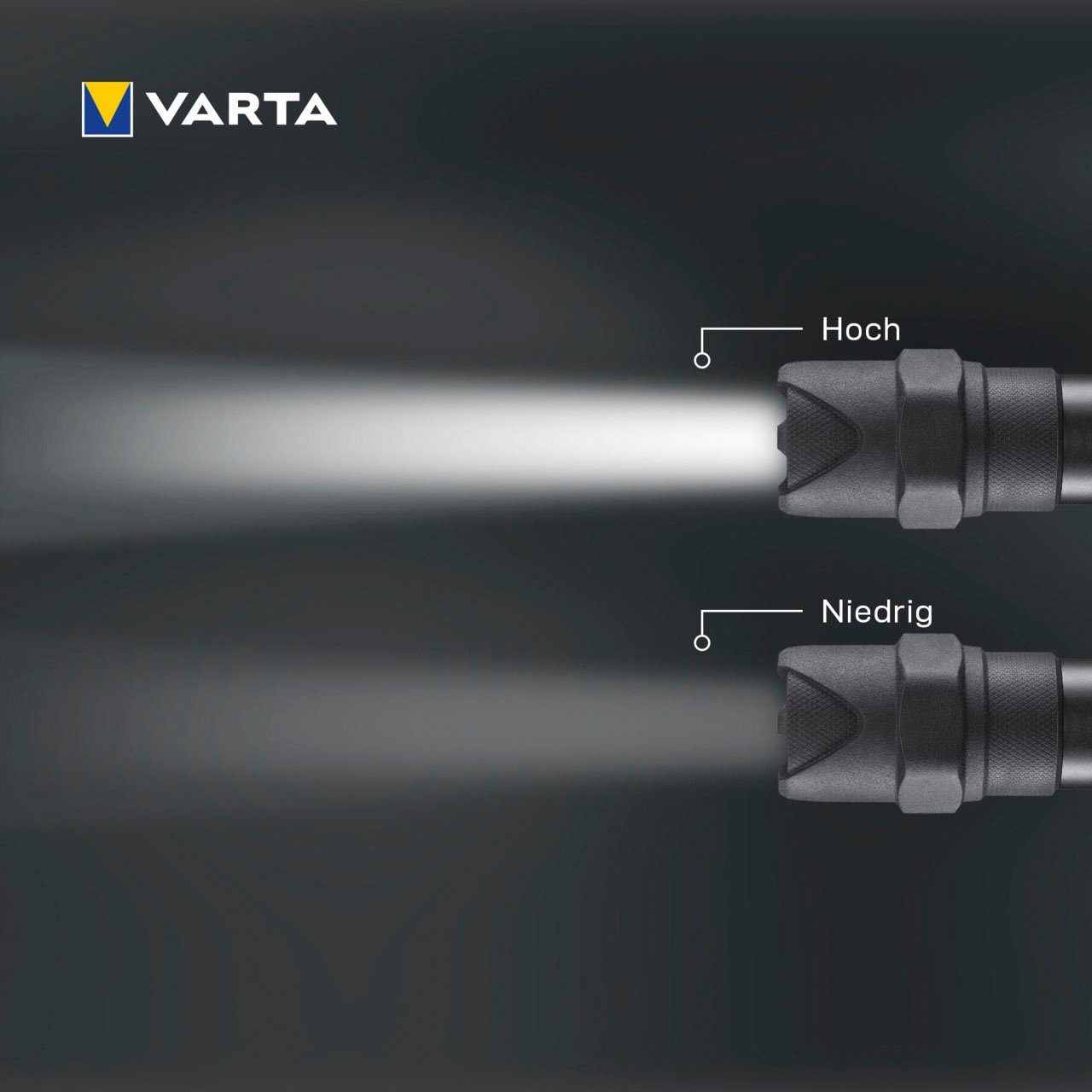 VARTA Taschenlampe Indestructible F20 Pro 6 Watt LED, wasser- und staubdicht, stoßabsorbierend, eloxiertes Aluminium Gehäuse
