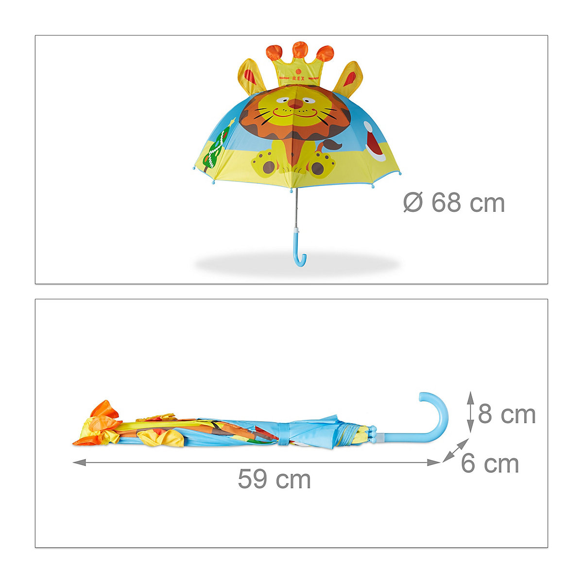 Kinderregenschirm mit 3D Motiv