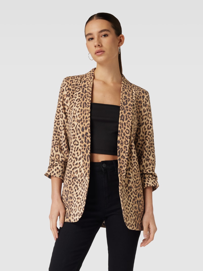 Blazer mit  Animal-Print Modell 'BOSELLA' in sand