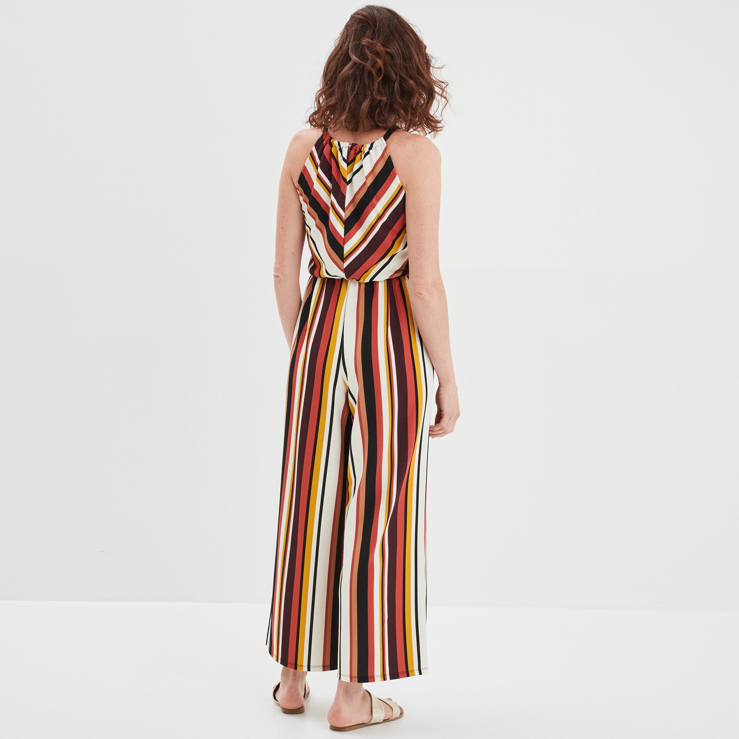 Combinaison pantalon jambes larges multicolore femme | La Halle
