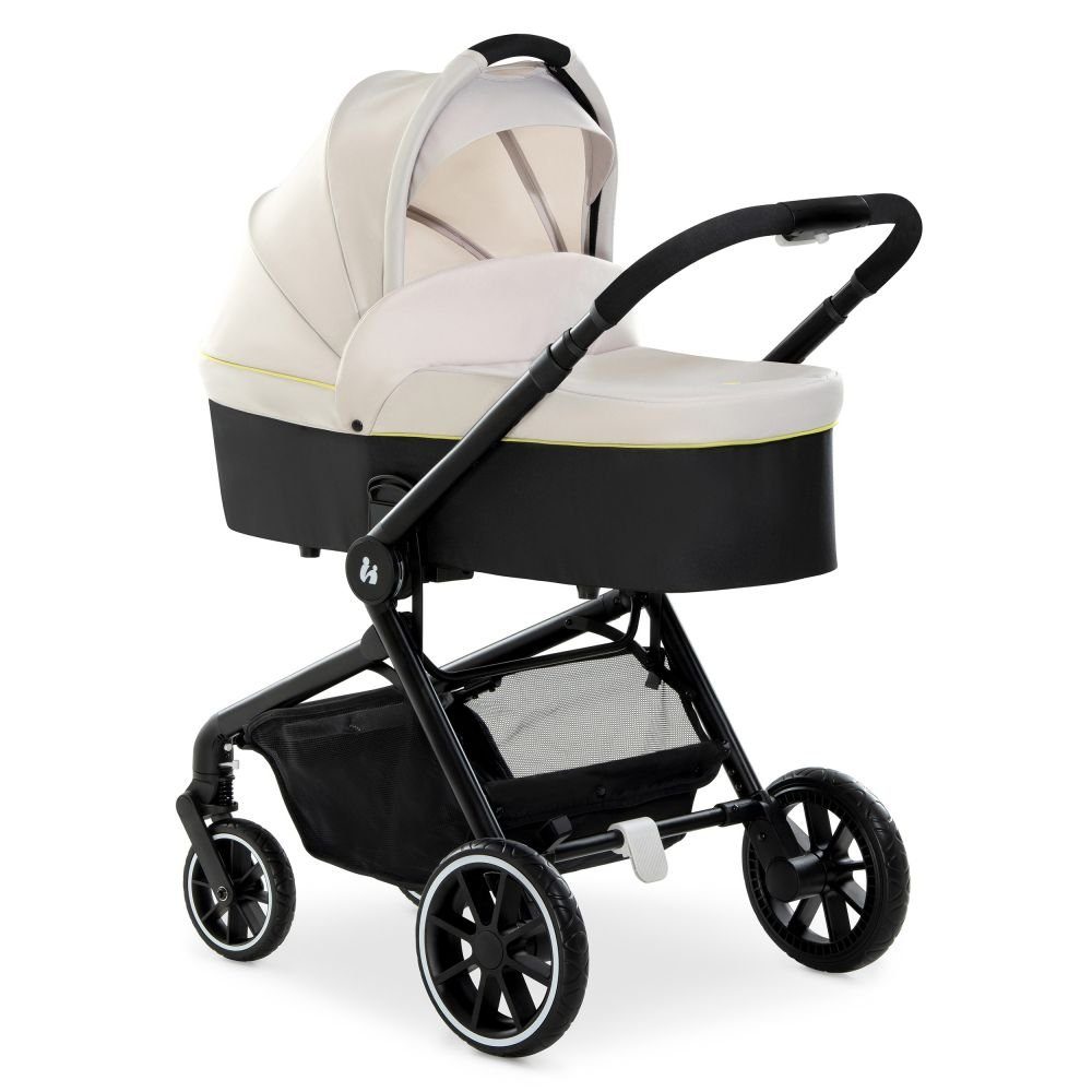 Hauck Kombi-Kinderwagen Move so Simply - Beige Neon, 2in1 Kinderwagen Buggy inkl. Babywanne & Sportsitz mit Liegefunktion